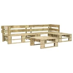 VidaXL 4-delige Loungeset Pallet Met Grijze Kussens Hout -Madison Verkoopwinkel 6ec7f454afff424a942ed6daee99e3f2