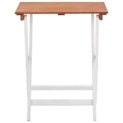 VidaXL 3-delige Bistroset Massief Acaciahout Donkerbruin En Wit -Madison Verkoopwinkel 753371b6e1714a2399f0ecf1686d1611