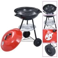 VidaXL Kogelbarbecue Houtskool Met Wieltjes XXL 44 Cm -Madison Verkoopwinkel 893547ae78e2403a8c0898f7e941e272