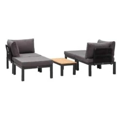 Le Sud Modulaire Loungeset Ardeche Met Kussens Brest - Grijs - 5-delig -Madison Verkoopwinkel 90103372 0303