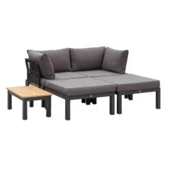 Le Sud Modulaire Loungeset Ardeche Met Kussens Brest - Grijs - 5-delig -Madison Verkoopwinkel 90103372 0304