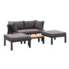 Le Sud Modulaire Loungeset Ardeche Met Kussens Brest - Grijs - 5-delig