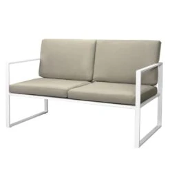VidaXL 4-delige Loungeset Met Kussens Staal Wit -Madison Verkoopwinkel abc236a4706e4f6dbd7b3e1838601119