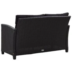 VidaXL Tuinbank 2-zits Met Kussens 124 Cm Poly Rattan Zwart -Madison Verkoopwinkel be20a4f9ad294e19b2e674b2371ff2c5