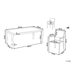 Beliani Tuintafelset GROSSETO - Zwart Veiligheidsglas, Rvs -Madison Verkoopwinkel de483ce11fd843b287c197397a7a438d