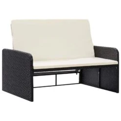 VidaXL 2-delige Loungeset Met Kussens Poly Rattan Zwart -Madison Verkoopwinkel eb45083e87bd4640b463f0e231b041e5