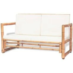 VidaXL 4-delige Loungeset Met Kussens Bamboe -Madison Verkoopwinkel ef3391b15d6b40c18a201dd8f66fb548